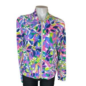 Lilly Pulitzer 🌸 Joleen Bomber
Zip Jacket Vibrant Multicolor Women's Size S
